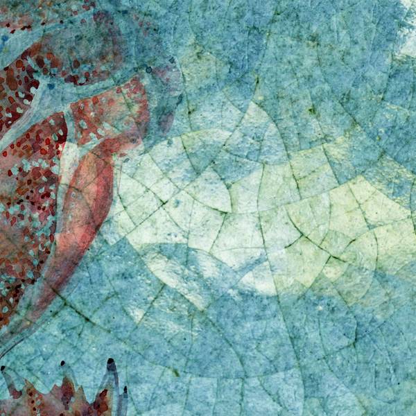 Panorama-Tapete Seahorse Blau - Papier - 192 x 280 x 192 cm