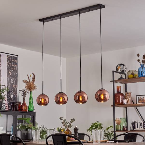 Pendelleuchte Cesaro Aluminium - Klarglas - 15 x 148 x 90 cm