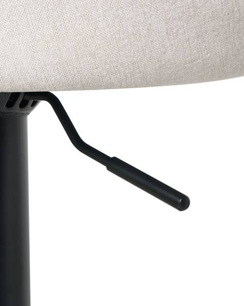 Hocker MEDULIN 2-tlg Schwarz - Grau - Textil - 47 x 83 x 52 cm