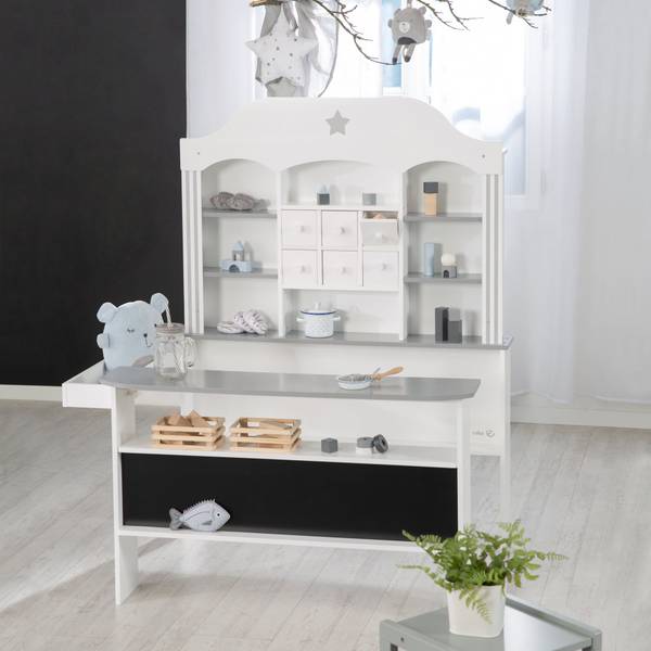 Kaufladen Candyshop Weiß - Holzwerkstoff - 107 x 125 x 79 cm