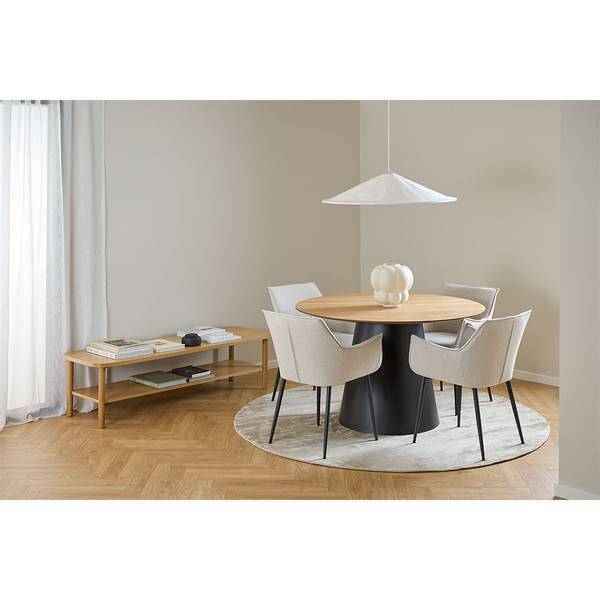 Esstisch Soli Beige - Holz teilmassiv - 120 x 75 x 120 cm