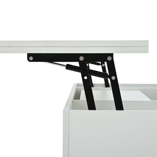 Table Basse Hermes Ⅵ Blanc - Bois manufacturé - 50 x 64 x 100 cm