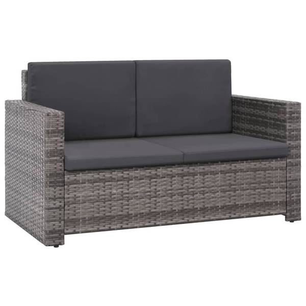 Garten-Sofagarnitur 3002805 (2-teilig) Grau - Polyester - Stahl - 65 x 72 x 123 cm