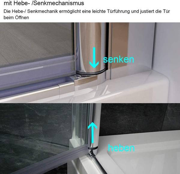 Eckeinstieg Duschkabine FPD80EH+FPD90EH 90 x 90 cm