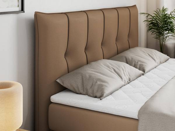Boxspringbett PREMIUM 10 KING Kastanienbraun - Breite: 200 cm - H3