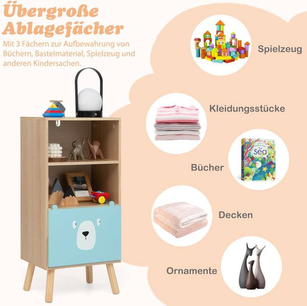 Kinderboekenplank FB32217ORNL bruin - plaatmateriaal op houtbasis - 29 x 86 x 41 cm