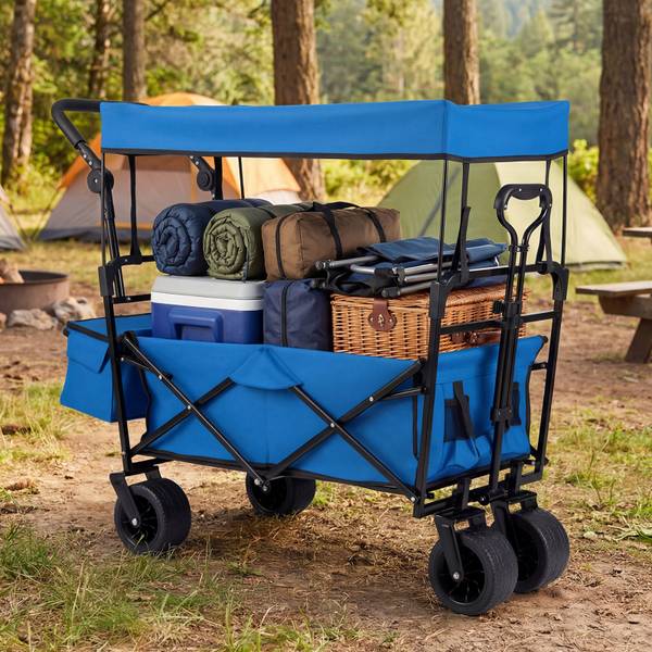 Bollerwagen ZB34140 Blau - Metall - 57 x 110 x 120 cm