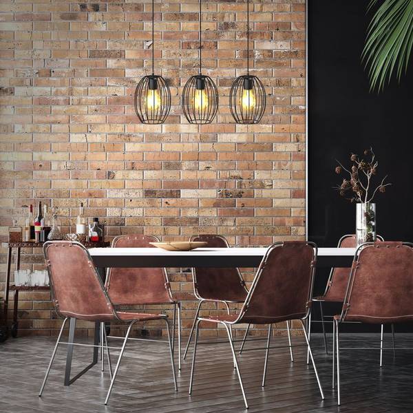 Pendellampe BKL1461 Schwarz - ABS - 18 x 112 x 70 cm