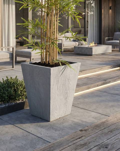 Plantenbak voor buiten BAIHE grijs