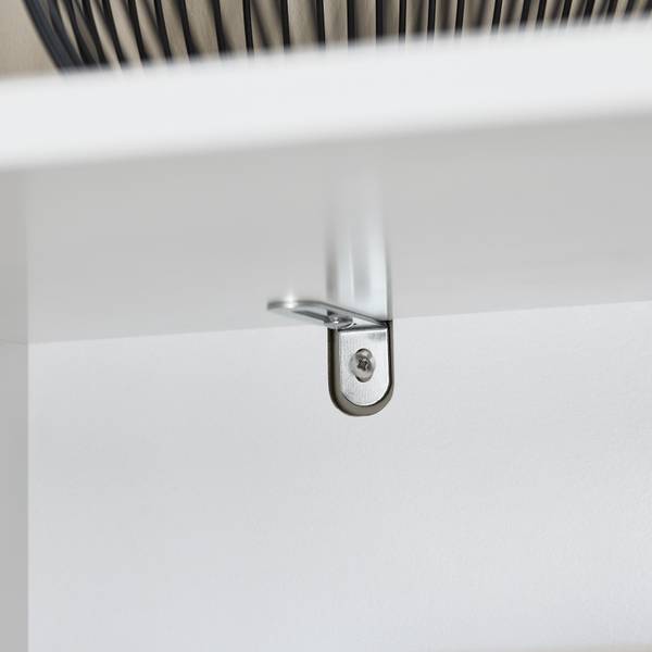 Schoenenkast FSR174-WN bruin - wit - plaatmateriaal op houtbasis - metaal - 60 x 110 x 35 cm