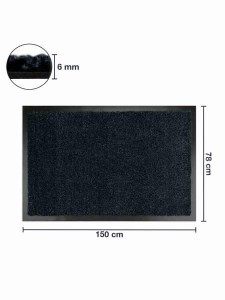 Fußmatten für Innen & Außen TÜRMATTE Schwarz - 78 x 150 cm