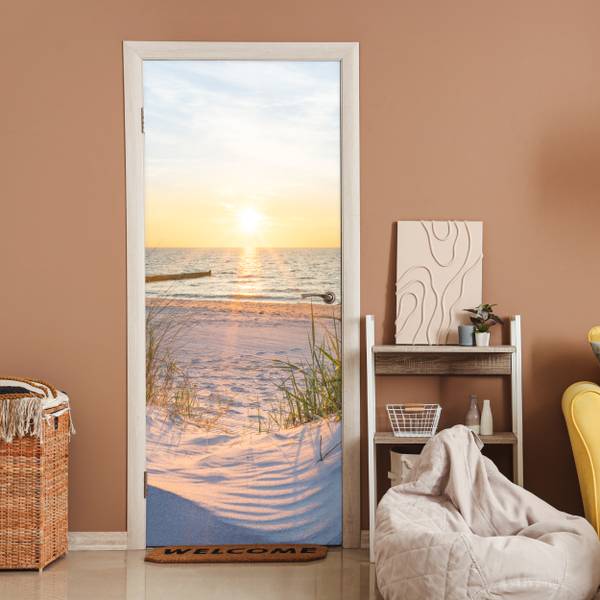 FOTOTAPETE TÜR Strandgras Dünen 75 x 205 cm