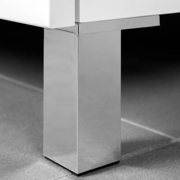 Möbelfuß Alumix 4er-Set Silber - Metall - 4 x 8 x 8 cm