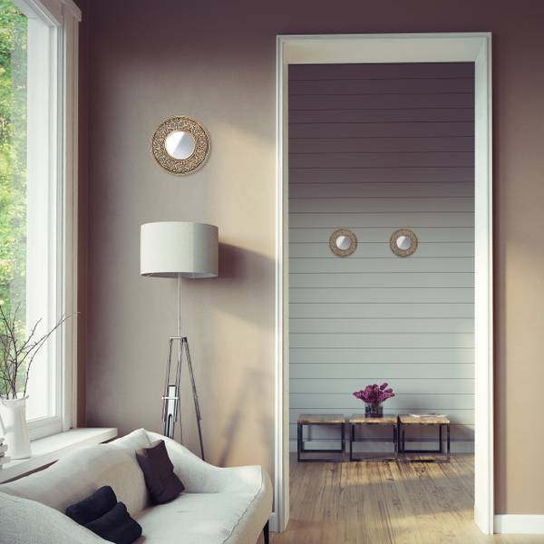 Lot de 3 miroirs décoratifs Noir - Doré - Verre - Matière plastique - 25 x 25 x 2 cm