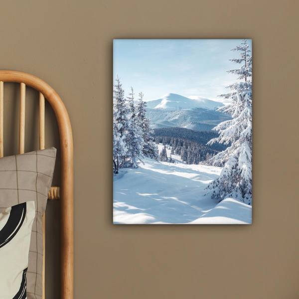 CANVAS SCHILDERIJ Winterlandschap 30 x 40 cm