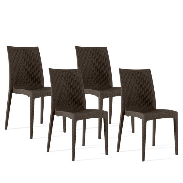 Gartenstuhl ETULI 4-tlg Braun - 4er Set