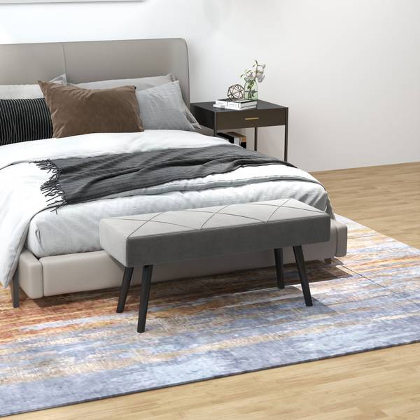 zitbank 831-691V00GN grijs - textiel - 36 x 45 x 100 cm