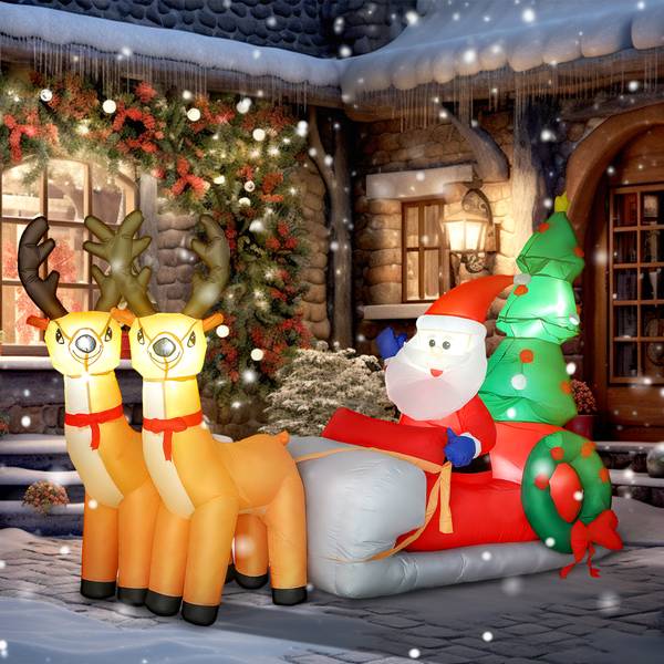 Aufblasbar Weihnachtsdeko 84J-136V90MX Textil - 90 x 150 x 216 cm