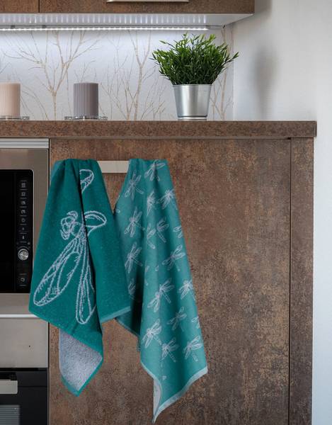 Keukenset Jacquard (set van 12) petrol