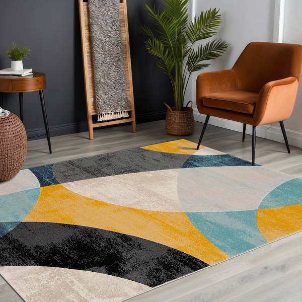 Kurzflorteppich CHICAGO Blau - Polypropylen - 160 x 2 x 220 cm