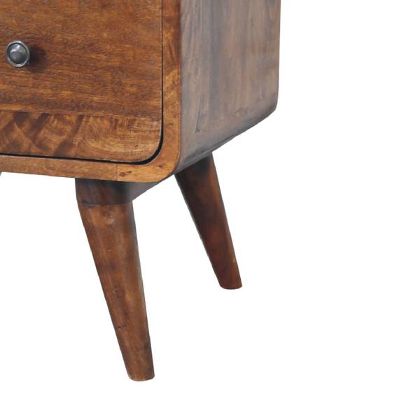 Commode Stella Marron - Manguier - Laiton - 80 x 58 x 35 cm