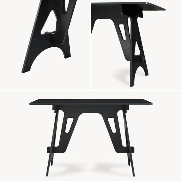 Schreibtisch Bostenenna Schwarz - Holzwerkstoff - 120 x 75 x 60 cm