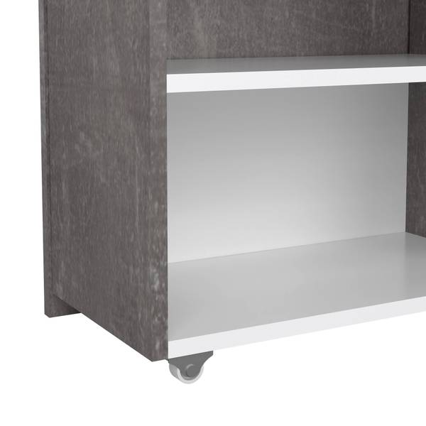 Chevet Amandine Gris - Bois manufacturé - 145 x 80 x 26 cm