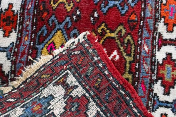 Handgeknüpft Kurzflorteppiche Rot - Wolle - 50 x 1 x 106 cm