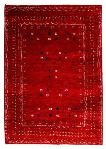 Kurzflorteppich Naturals Rot - Wolle - 81 x 2 x 120 cm