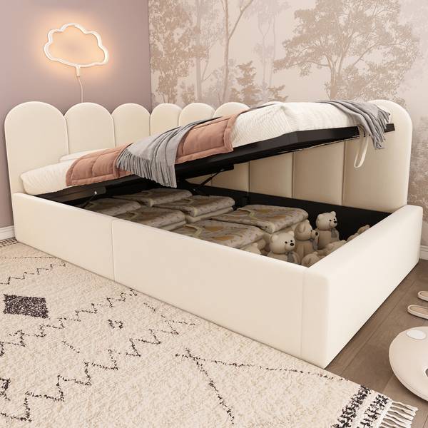 Polsterbett Metis Ⅳ Beige - Tiefe: 200 cm