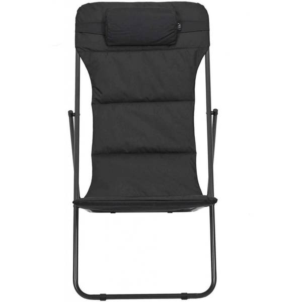 Transat en métal pliant Corfou Noir Noir - Métal - 82 x 93 x 56 cm