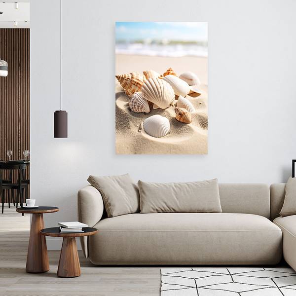 Canvas schilderij Strand 40 x 60 cm