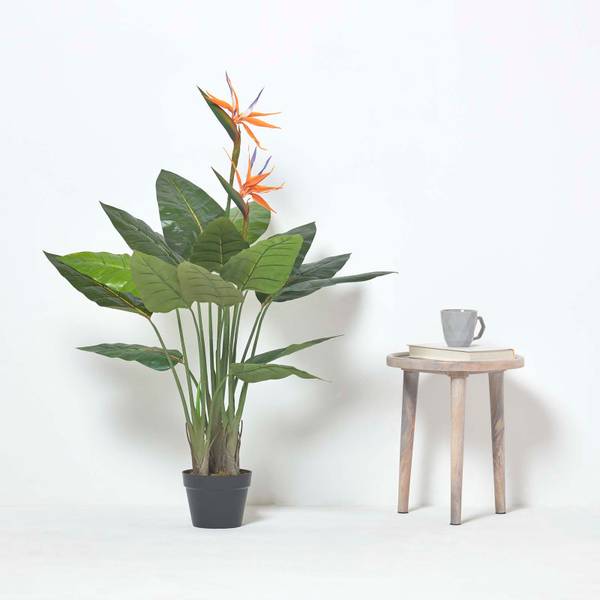 Kunstplant Strelitzia oranje - polyester - 18 x 120 x 120 cm