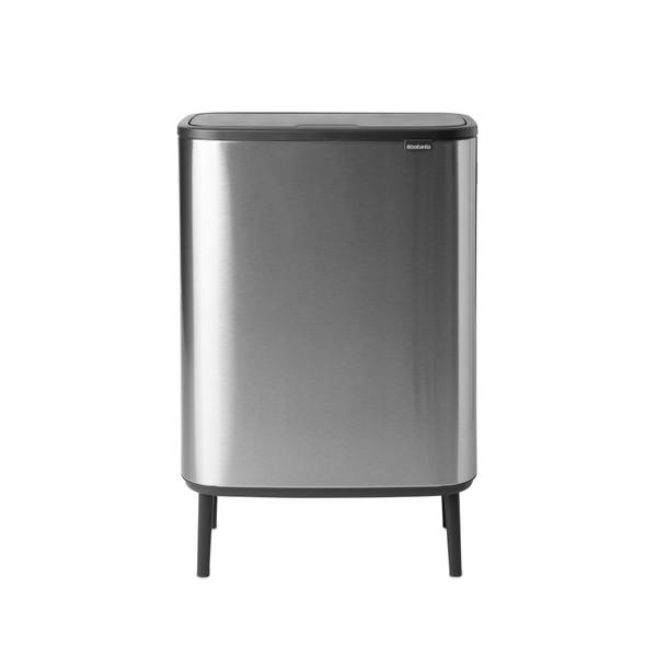 Touch Bin Hi Bo Silber - Stahl - 55 x 82 x 32 cm