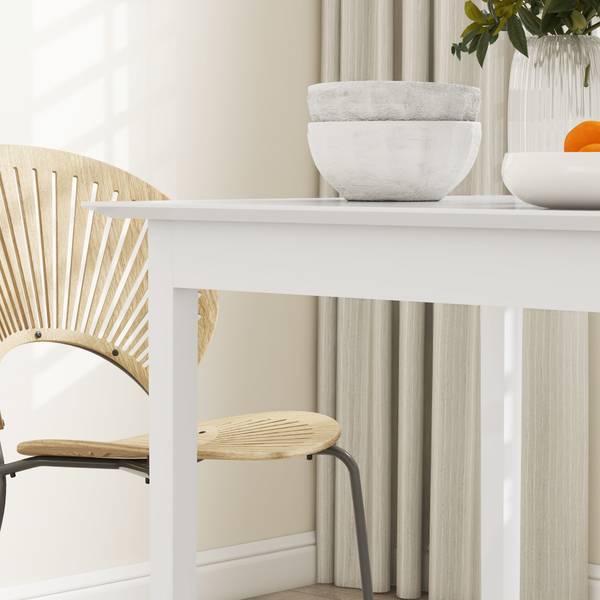 Esstisch 83A-089V00WT Weiß - Massivholz - 75 x 76 x 75 cm