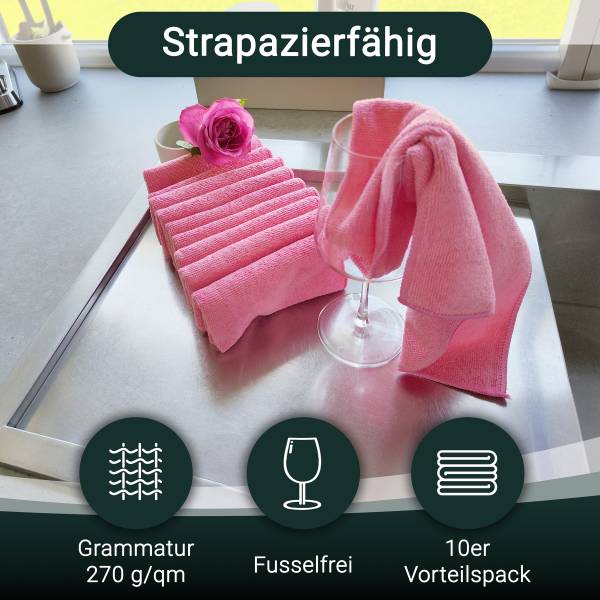 Reinigungstücher 00000006 10er-Set Rosé - Anzahl Teile im Set: 10