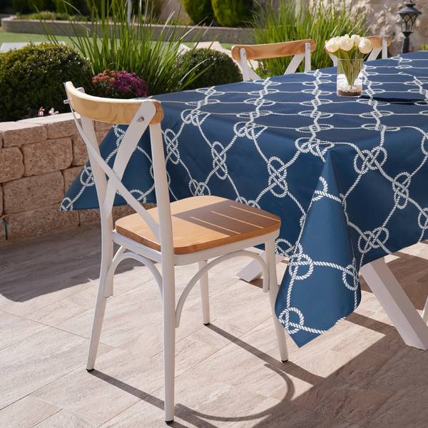 Tischdecke GARDEN Blau - Textil - 140 x 1 x 220 cm