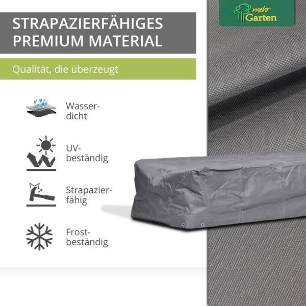 Schutzhülle Gartenliege SHP-20151 Grau - Polyester PVC - 225 x 40 x 85 cm