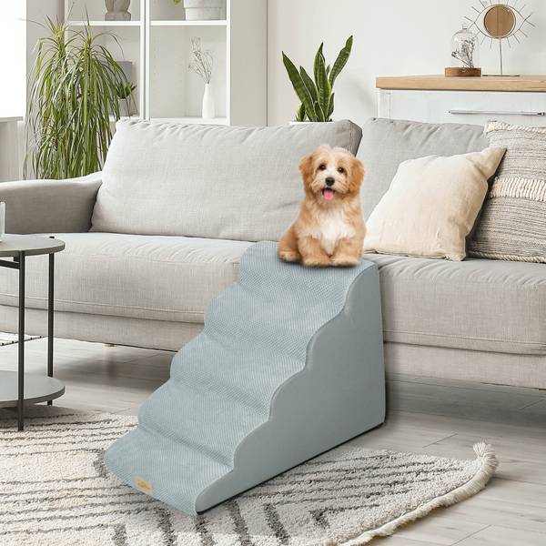 Haustiertreppe Hundetreppe Hunderampe Grau - 39 x 56 x 85 cm