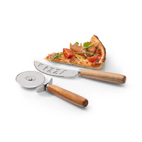 Pizza-Schneide-Set, 2-tlg Silber - Metall - 1 x 1 x 1 cm
