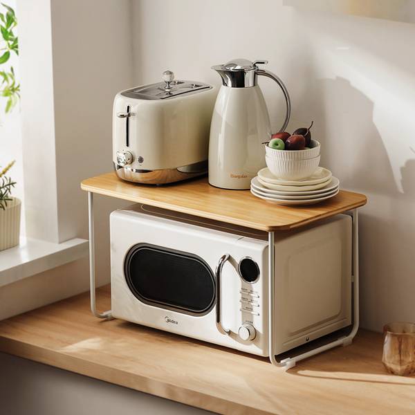 Küchenregal Y-001-57 Braun - Bambus - Metall - 31 x 31 x 57 cm