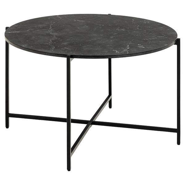 Lamoine salontafel zwart - deels massief hout - 70 x 42 x 70 cm