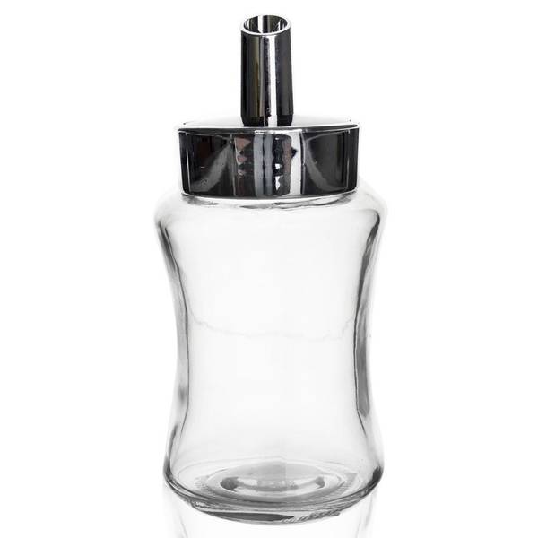 Zuckerdose mit Dosierer Glas - Kunststoff - 7 x 15 x 7 cm