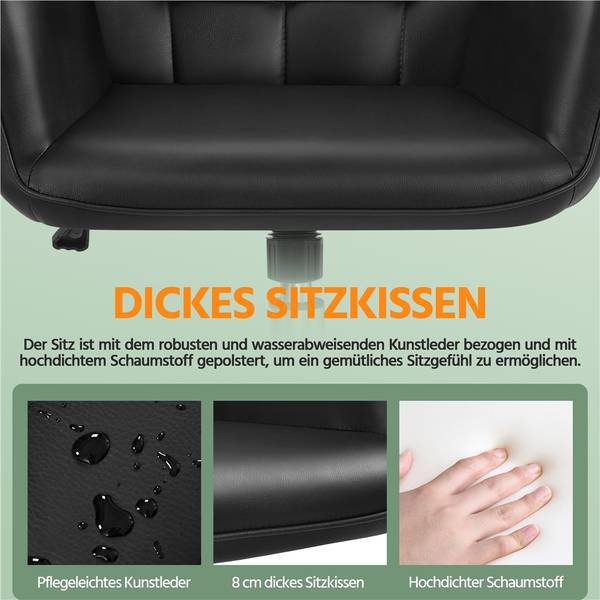 Drehstuhl ARA61 Schwarz