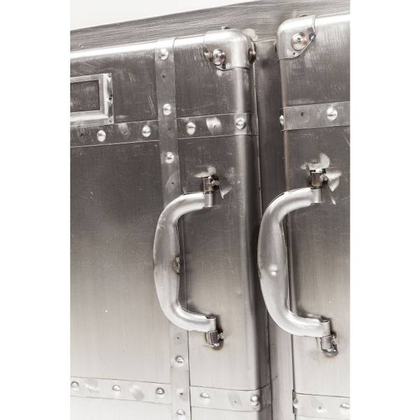 Kommode Buster Grau - Stahl - 38 x 60 x 81 cm