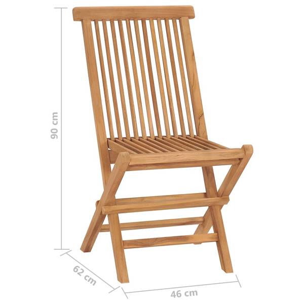 Gartenstühle 3096592 8er Set Braun - Massivholz - 62 x 90 x 46 cm