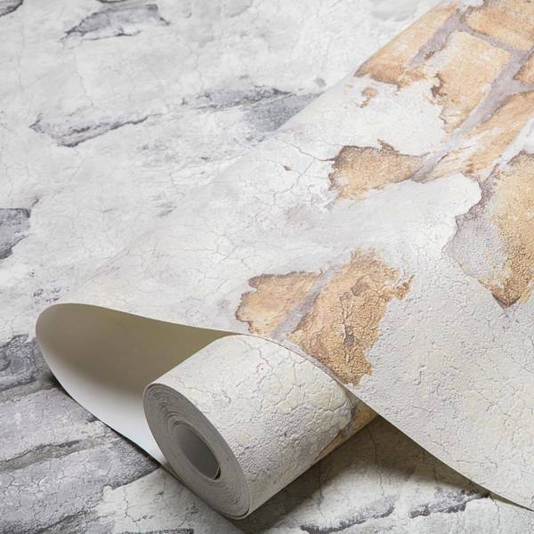 Vliestapete 819DN53 Weiß - Kunststoff - 106 x 1 x 1005 cm