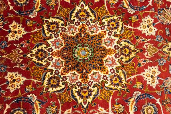 Handgeknüpft Kurzflorteppiche Rot - Wolle - 214 x 1 x 320 cm