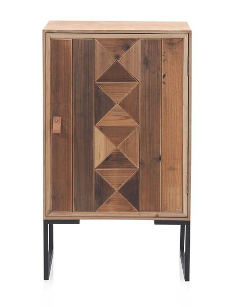 Nachttisch 10434 Braun - Holz teilmassiv - 35 x 85 x 49 cm