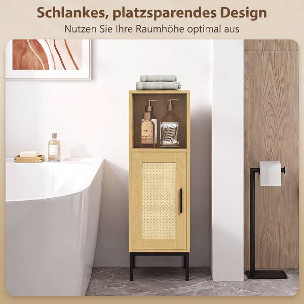 Badezimmerschrank 834-985V90LR Braun - Holzwerkstoff - 30 x 94 x 30 cm